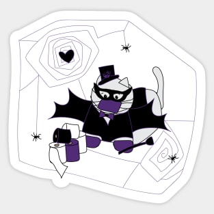 Goth Corona Cat Sticker